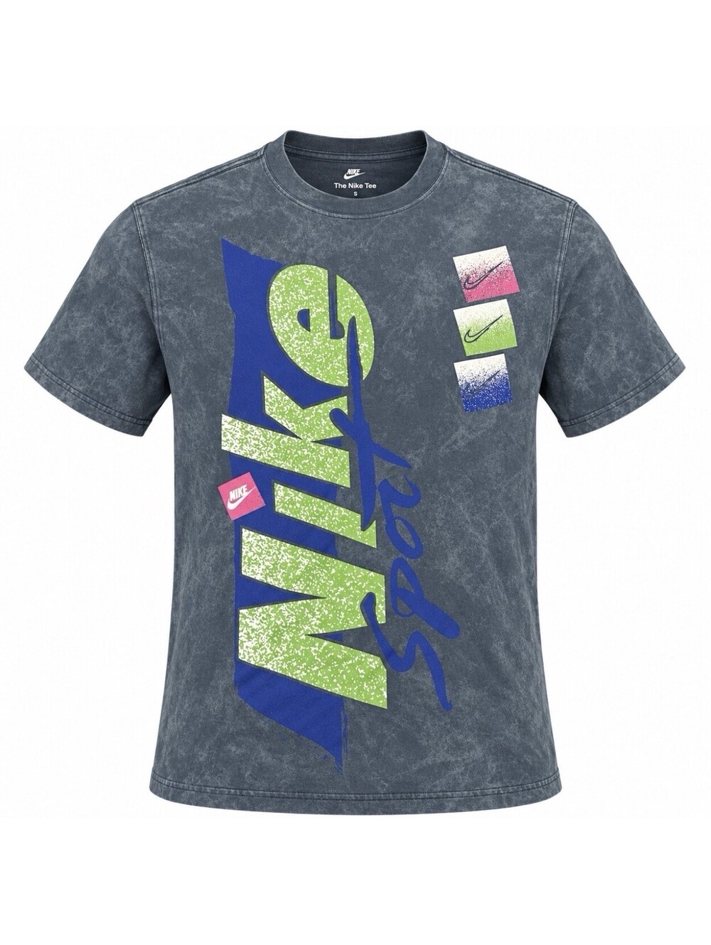 Nike Sport Graphic T-Shirt Men’s Small Washed Gray Loose Fit HV9805-060 NWT